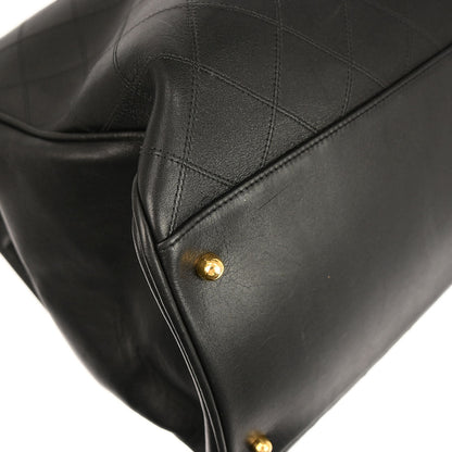 Chanel 1991-1994 Black Lambskin Bicolore Supermodel Shoulder Bag
