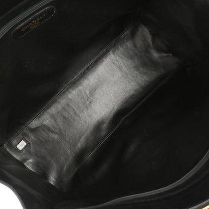 Chanel 1991-1994 Black Lambskin Bicolore Supermodel Shoulder Bag