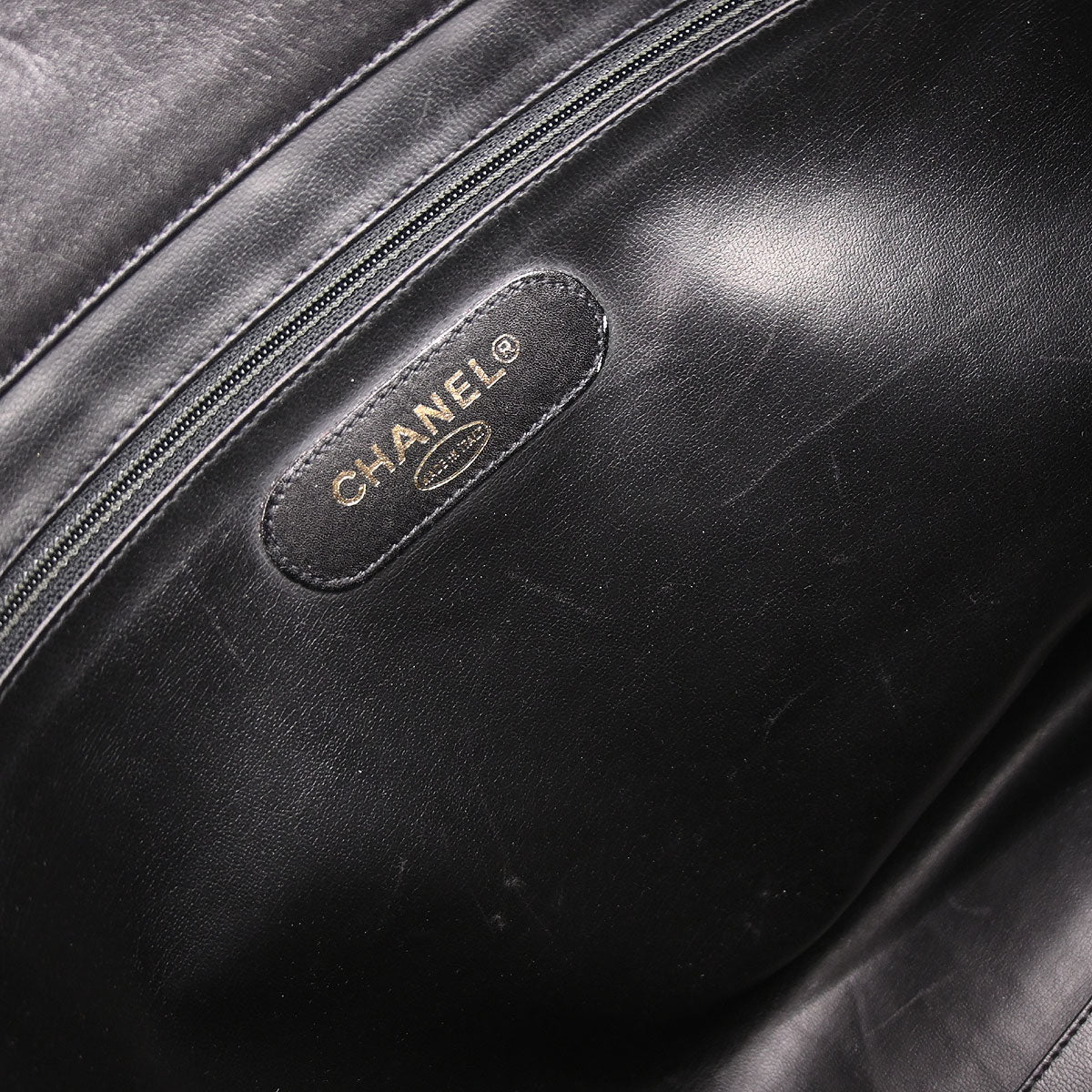 Chanel 1991-1994 Black Lambskin Bicolore Supermodel Shoulder Bag