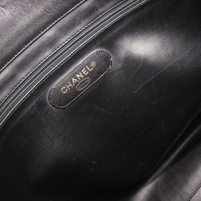 Chanel 1991-1994 Black Lambskin Bicolore Supermodel Shoulder Bag