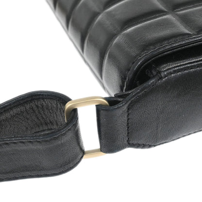 Chanel 2003-2004 Black Lambskin Choco Bar Shoulder Bag