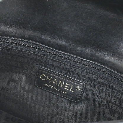 Chanel 2003-2004 Black Lambskin Choco Bar Shoulder Bag
