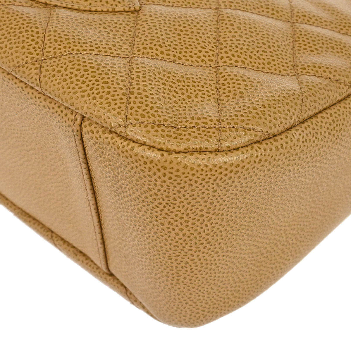 Chanel Beige Caviar Skin Hobo Handbag