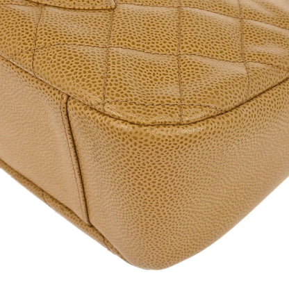 Chanel Beige Caviar Skin Hobo Handbag