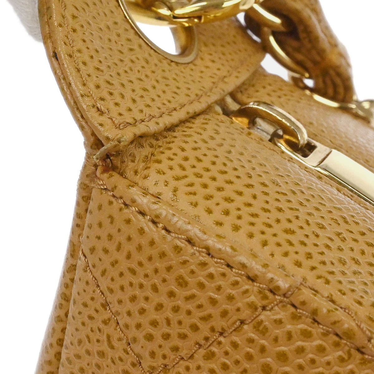 Chanel Beige Caviar Skin Hobo Handbag