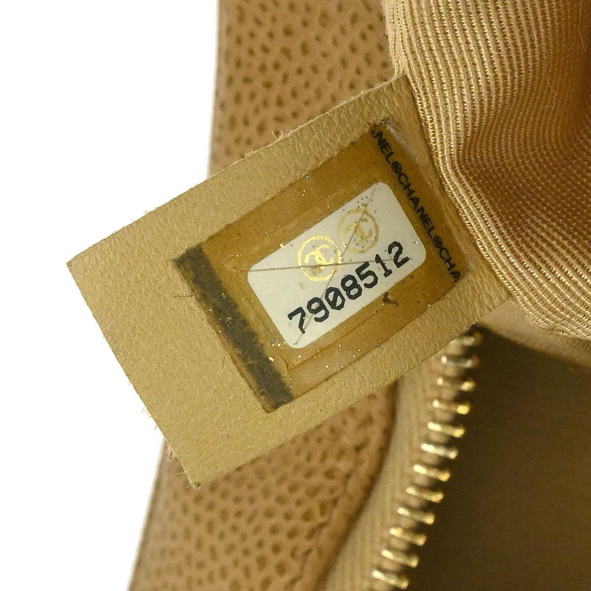 Chanel Beige Caviar Skin Hobo Handbag