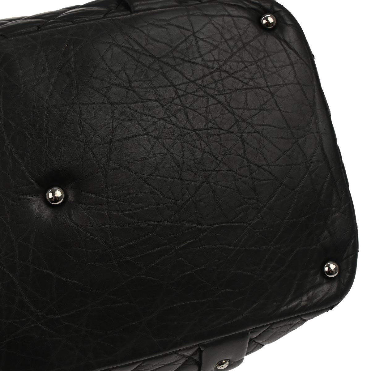 Chanel Black Lambskin Lady Braid Bowler Bag Handbag