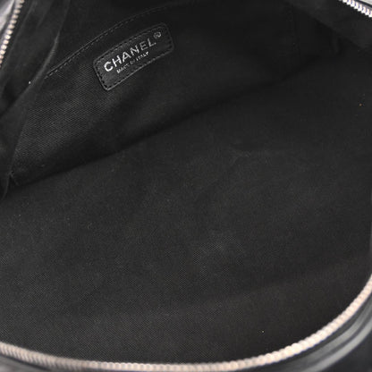 Chanel Black Lambskin Lady Braid Bowler Bag Handbag