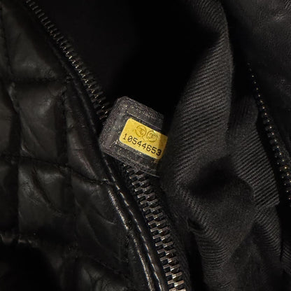 Chanel Black Lambskin Lady Braid Bowler Bag Handbag