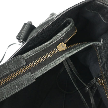 Balenciaga Black Lambskin City Medium Shoulder Handbag