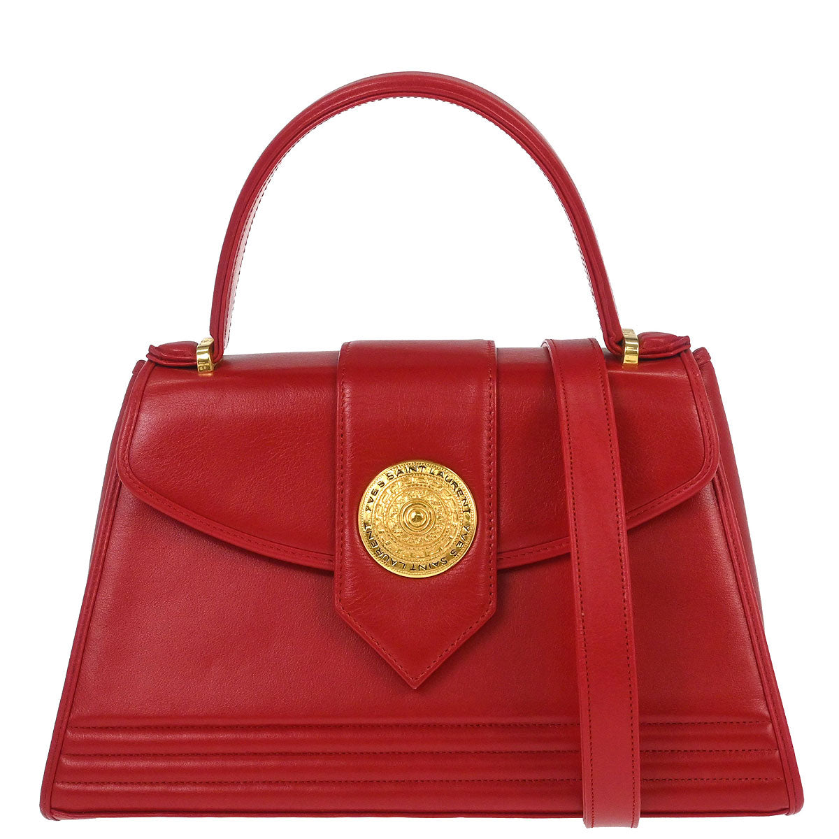 Yves Saint Laurent Red 2way Shoulder Handbag