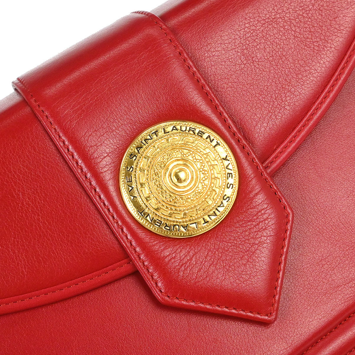 Yves Saint Laurent Red 2way Shoulder Handbag