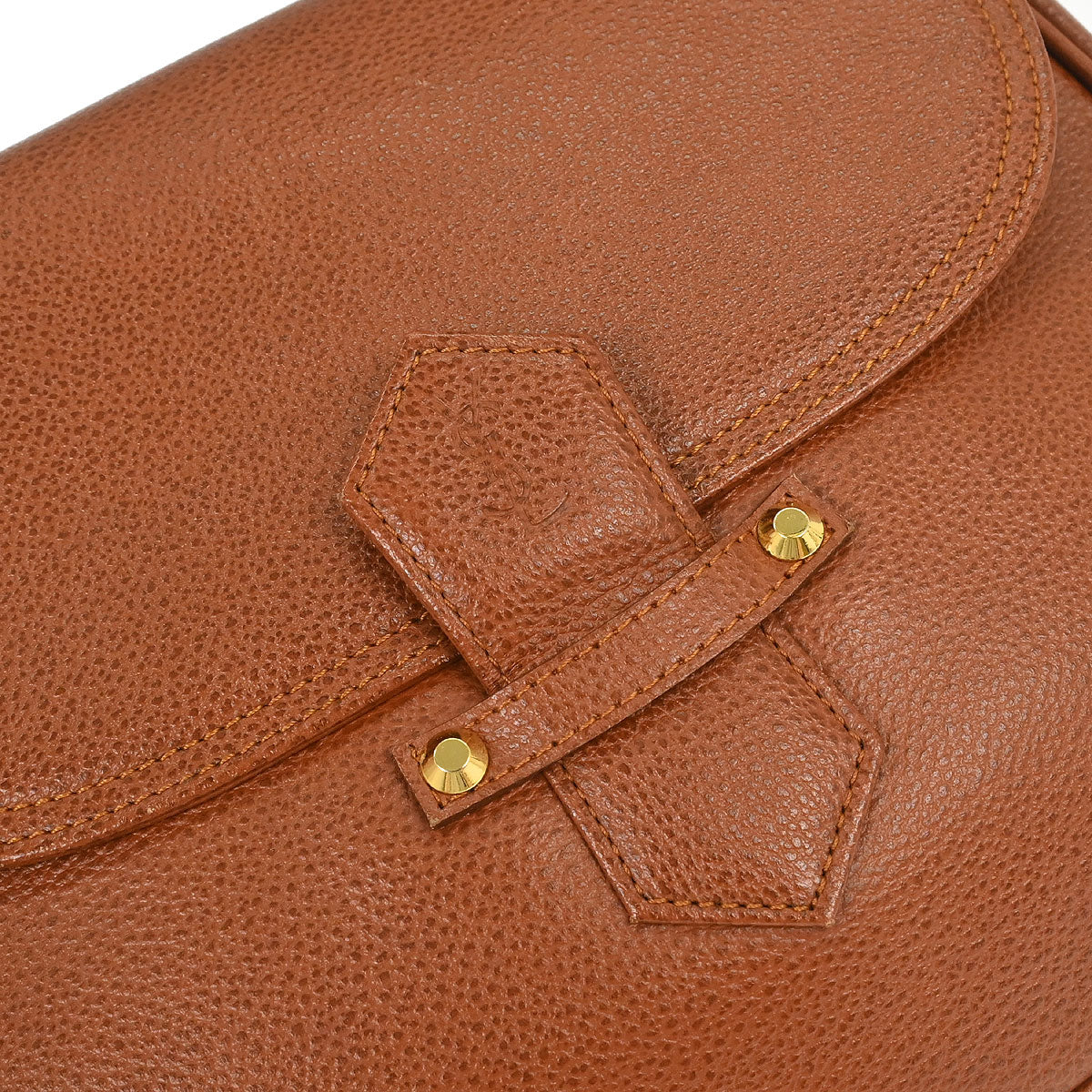 Yves Saint Laurent Brown Leather Shoulder Bag