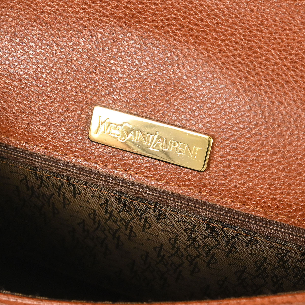 Yves Saint Laurent Brown Leather Shoulder Bag