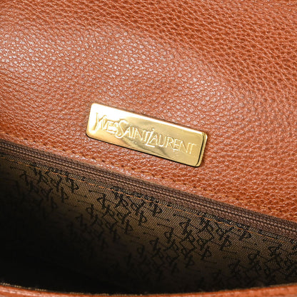 Yves Saint Laurent Brown Leather Shoulder Bag