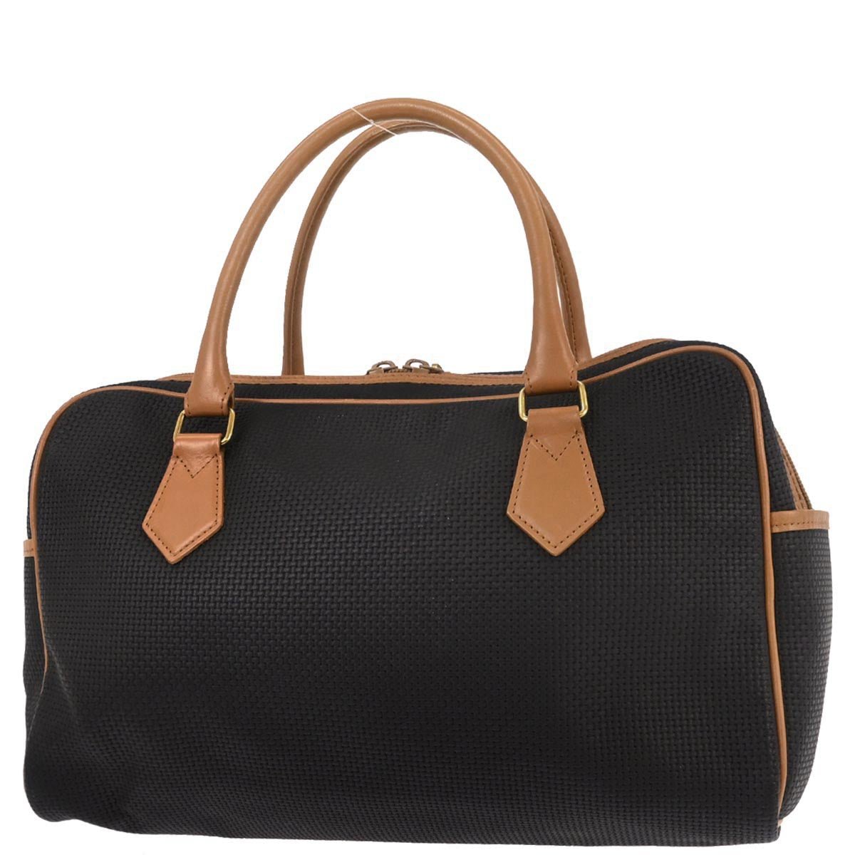 Yves Saint Laurent Black Leather Duffle Handbag