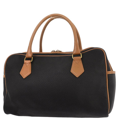 Yves Saint Laurent Black Leather Duffle Handbag