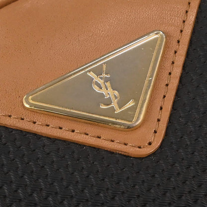 Yves Saint Laurent Black Leather Duffle Handbag