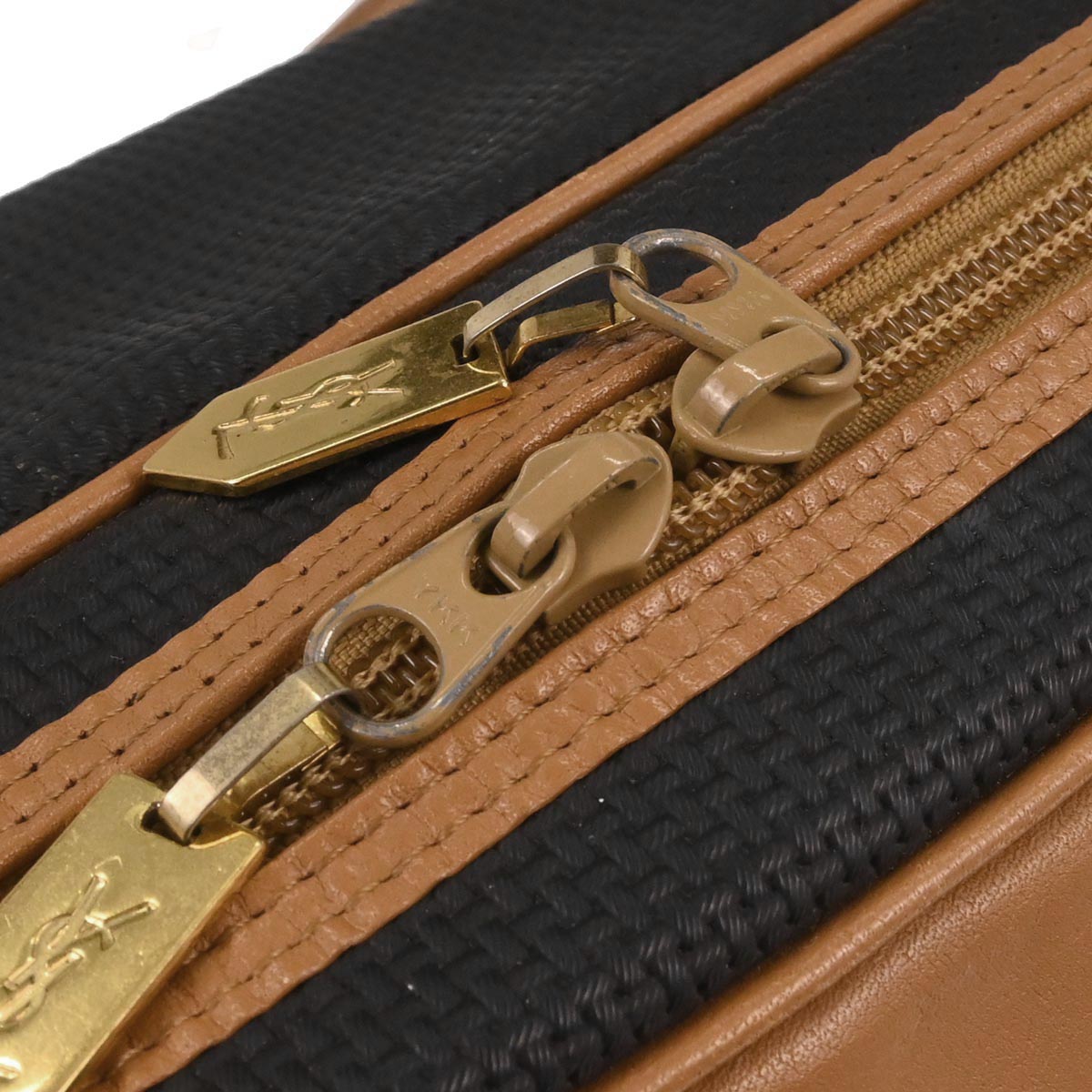 Yves Saint Laurent Black Leather Duffle Handbag