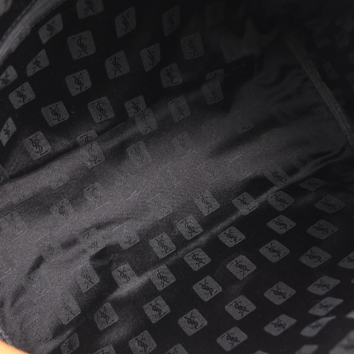 Yves Saint Laurent Black Leather Duffle Handbag