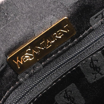 Yves Saint Laurent Black Leather Duffle Handbag