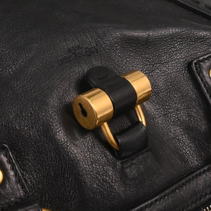 Yves Saint Laurent Black Leather Rive Gauche Muse Handbag