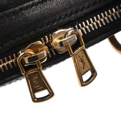 Yves Saint Laurent Black Leather Rive Gauche Muse Handbag