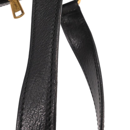 Yves Saint Laurent Black Leather Rive Gauche Muse Handbag