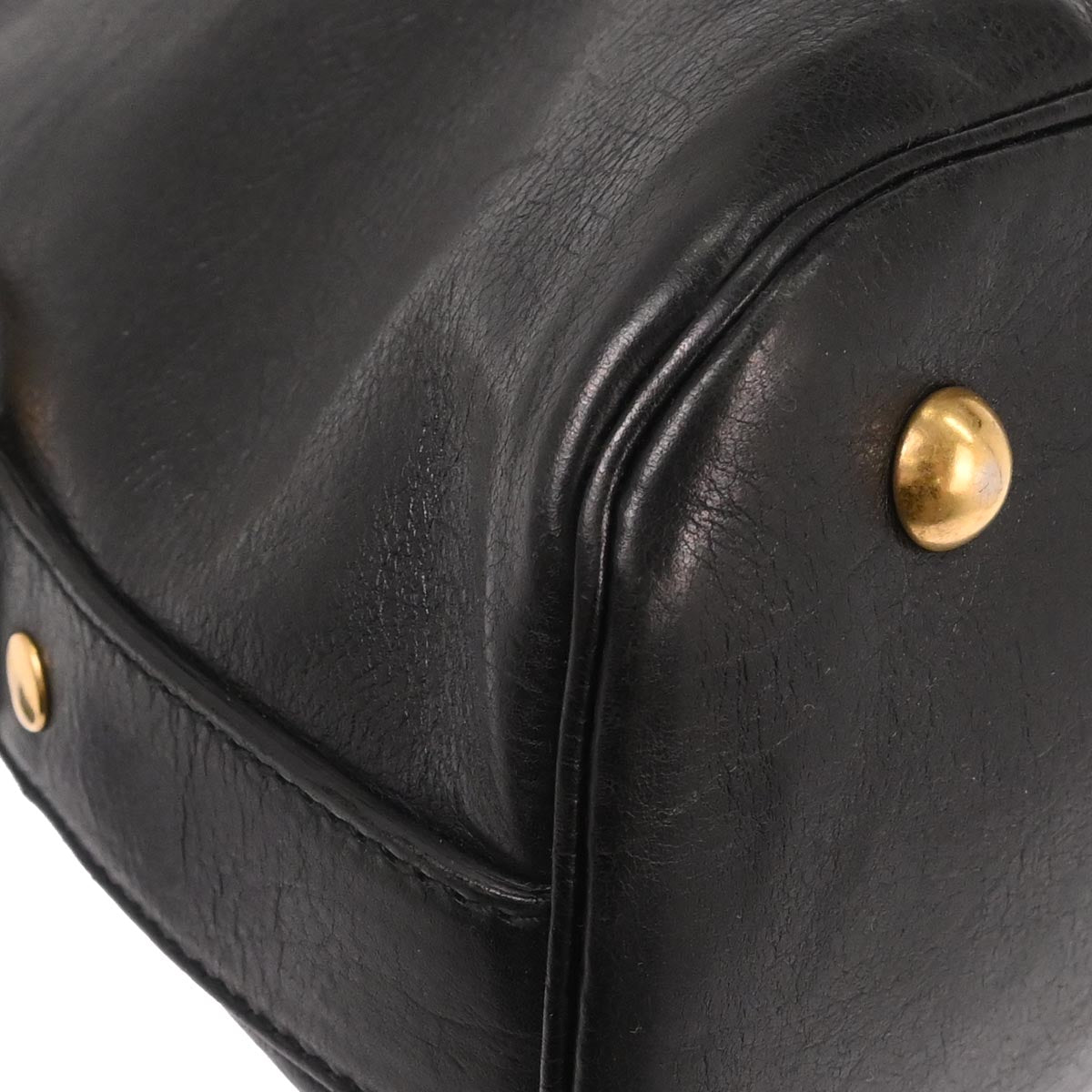 Yves Saint Laurent Black Leather Rive Gauche Muse Handbag