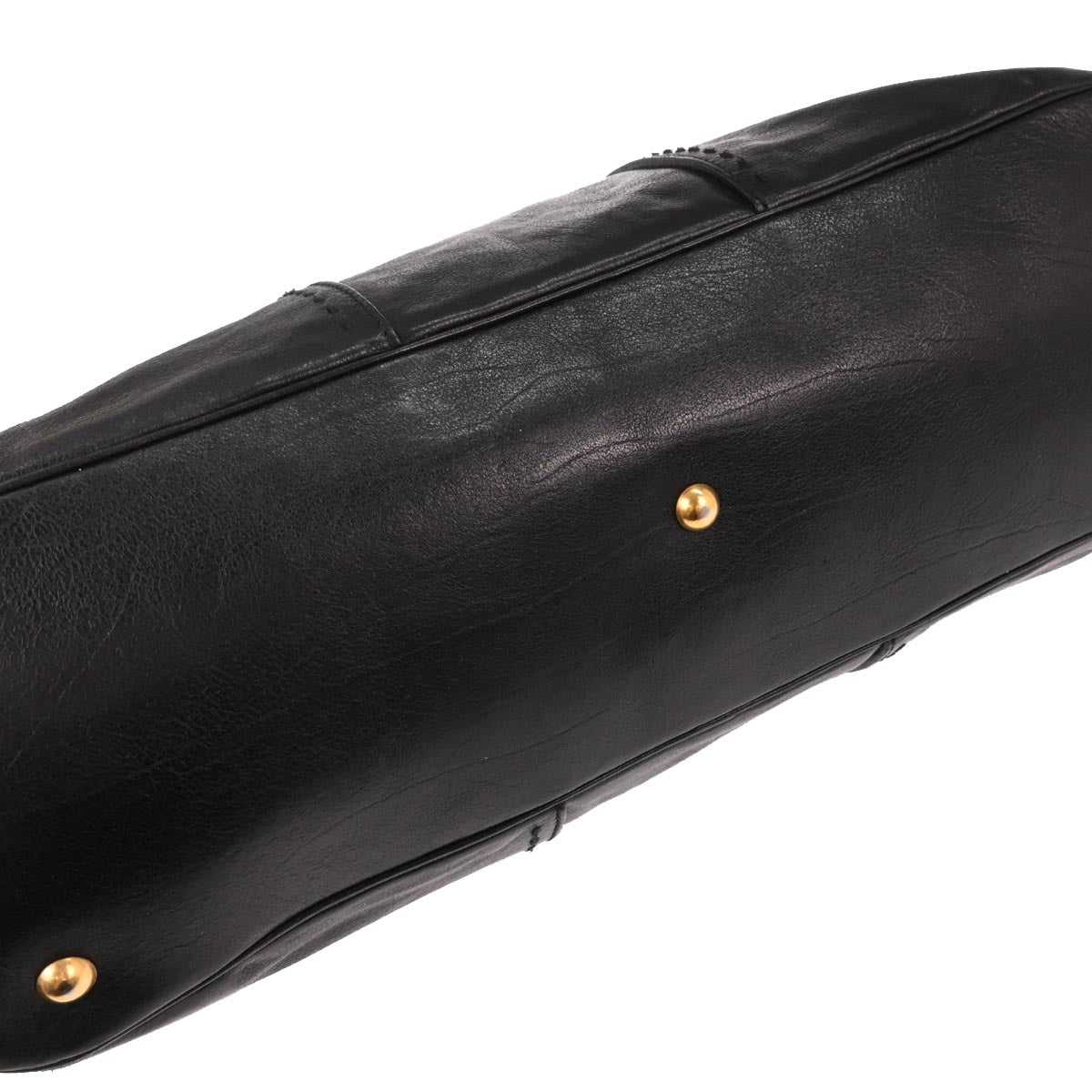 Yves Saint Laurent Black Leather Rive Gauche Muse Handbag