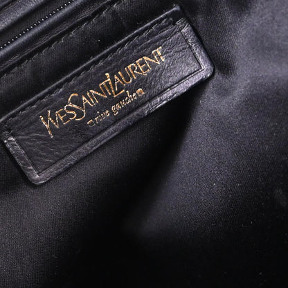 Yves Saint Laurent Black Leather Rive Gauche Muse Handbag