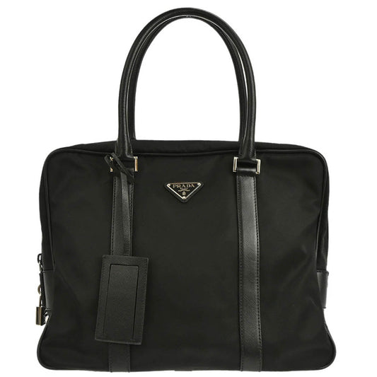 Prada Black Nylon Briefcase Handbag