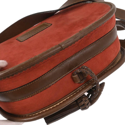 Loewe Orange Suede Leather Sevilla Collection Anagram Shoulder Bag