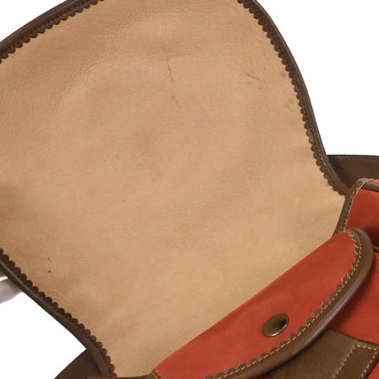 Loewe Orange Suede Leather Sevilla Collection Anagram Shoulder Bag