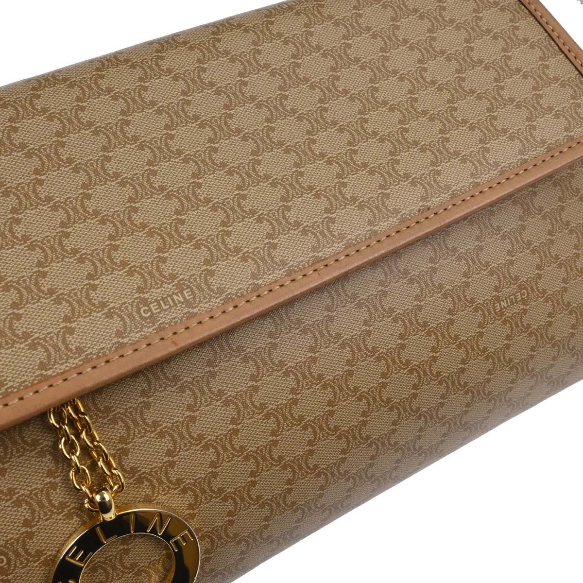 Celine Beige Macadam Shoulder Bag