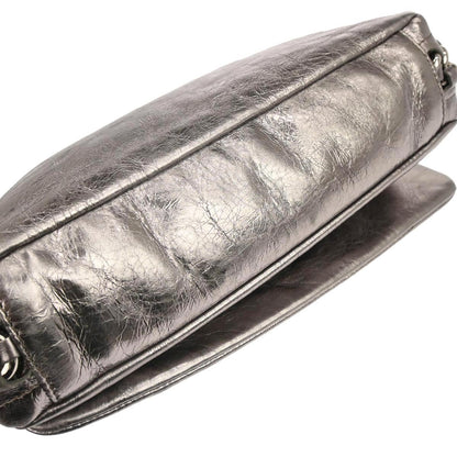 Chanel Metallic Silver Calfskin Handbag