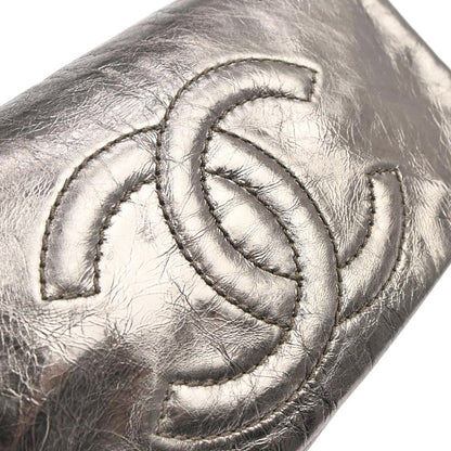 Chanel Metallic Silver Calfskin Handbag