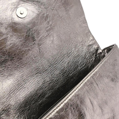 Chanel Metallic Silver Calfskin Handbag