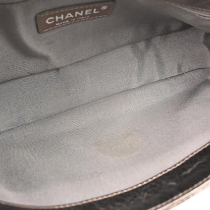 Chanel Metallic Silver Calfskin Handbag