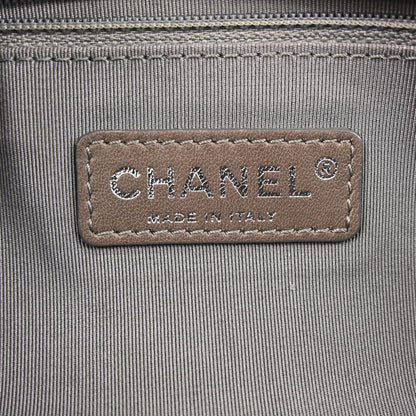 Chanel Metallic Silver Calfskin Handbag