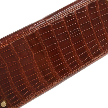 Hermes * Miel Porosus Kelly 28 Sellier 2way Shoulder Handbag