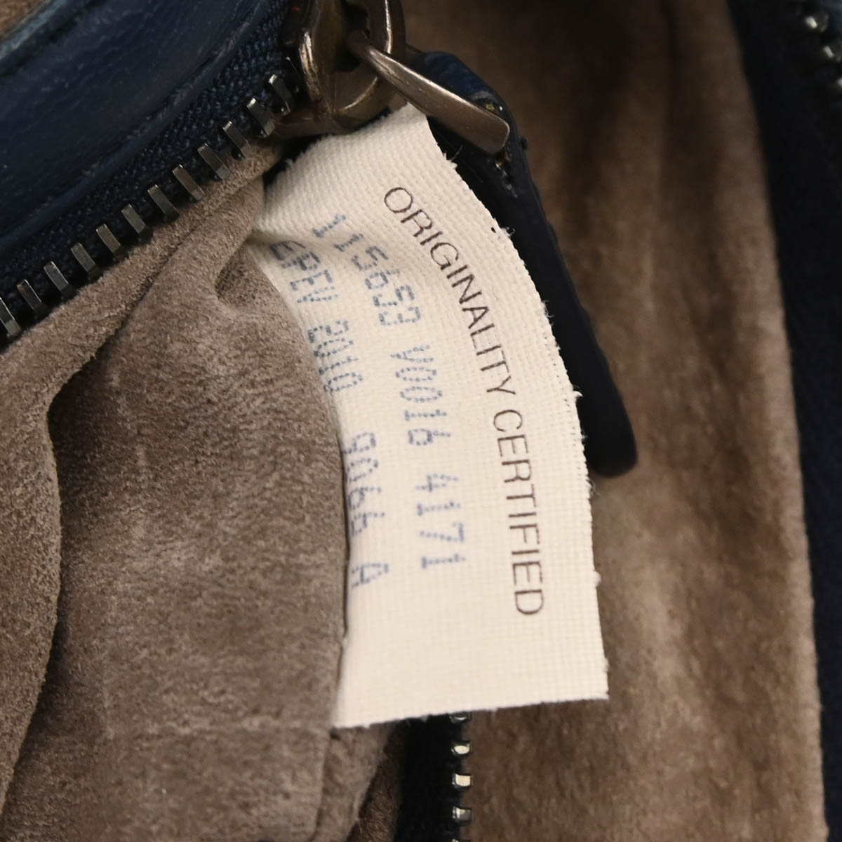 Bottega Veneta Navy Lambskin Intrecciato Hobo Handbag