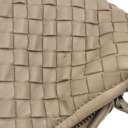 Bottega Veneta Grege Lambskin Intrecciato Hobo Handbag