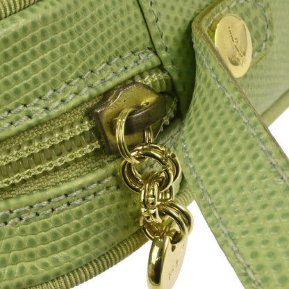 Salvatore Ferragamo Green Embossed Leather Vara Shoulder Bag