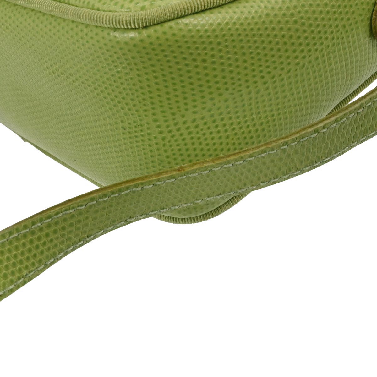 Salvatore Ferragamo Green Embossed Leather Vara Shoulder Bag