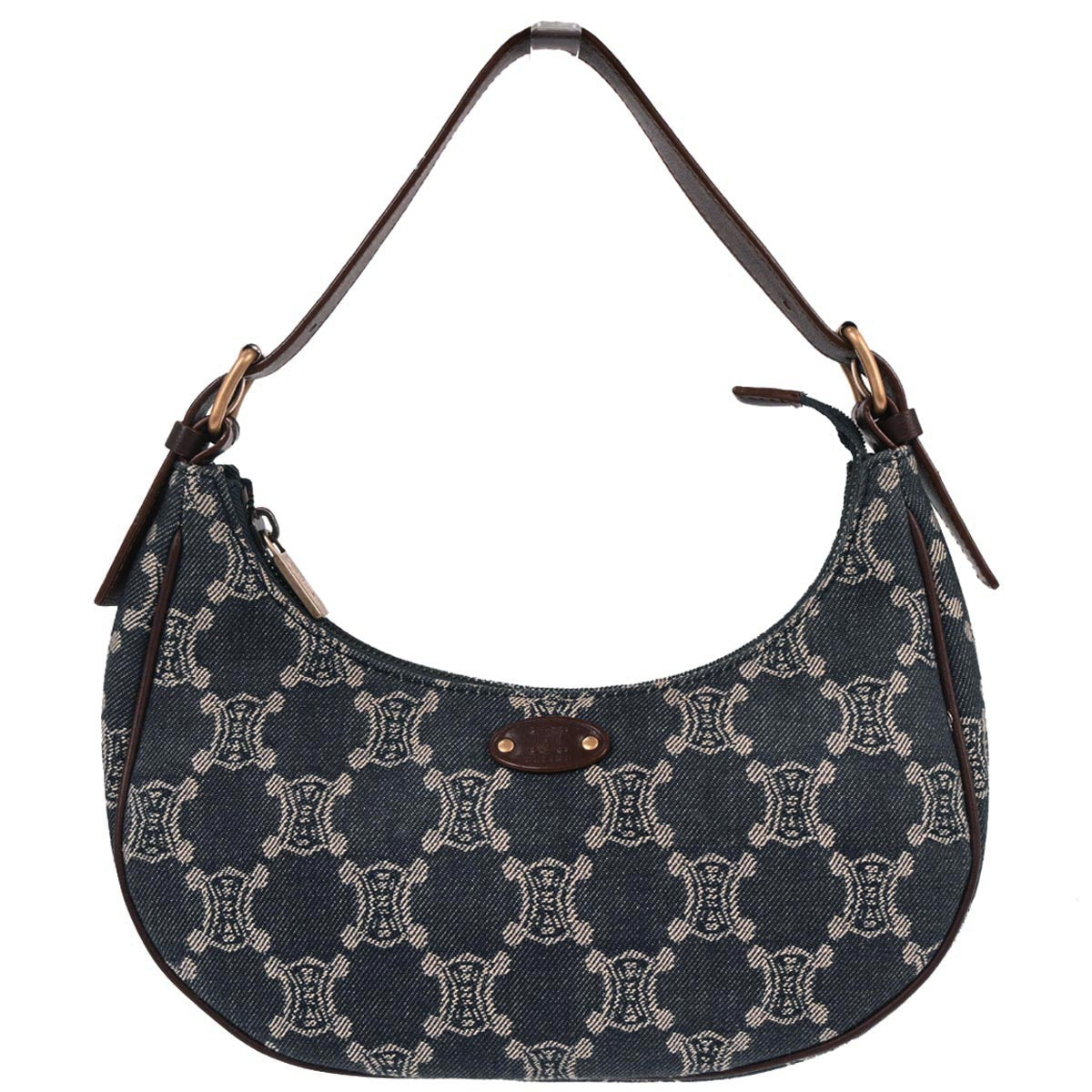Celine Blue Denim Macadam Handbag