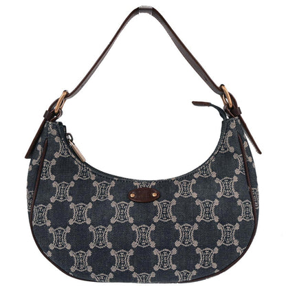 Celine Blue Denim Macadam Handbag