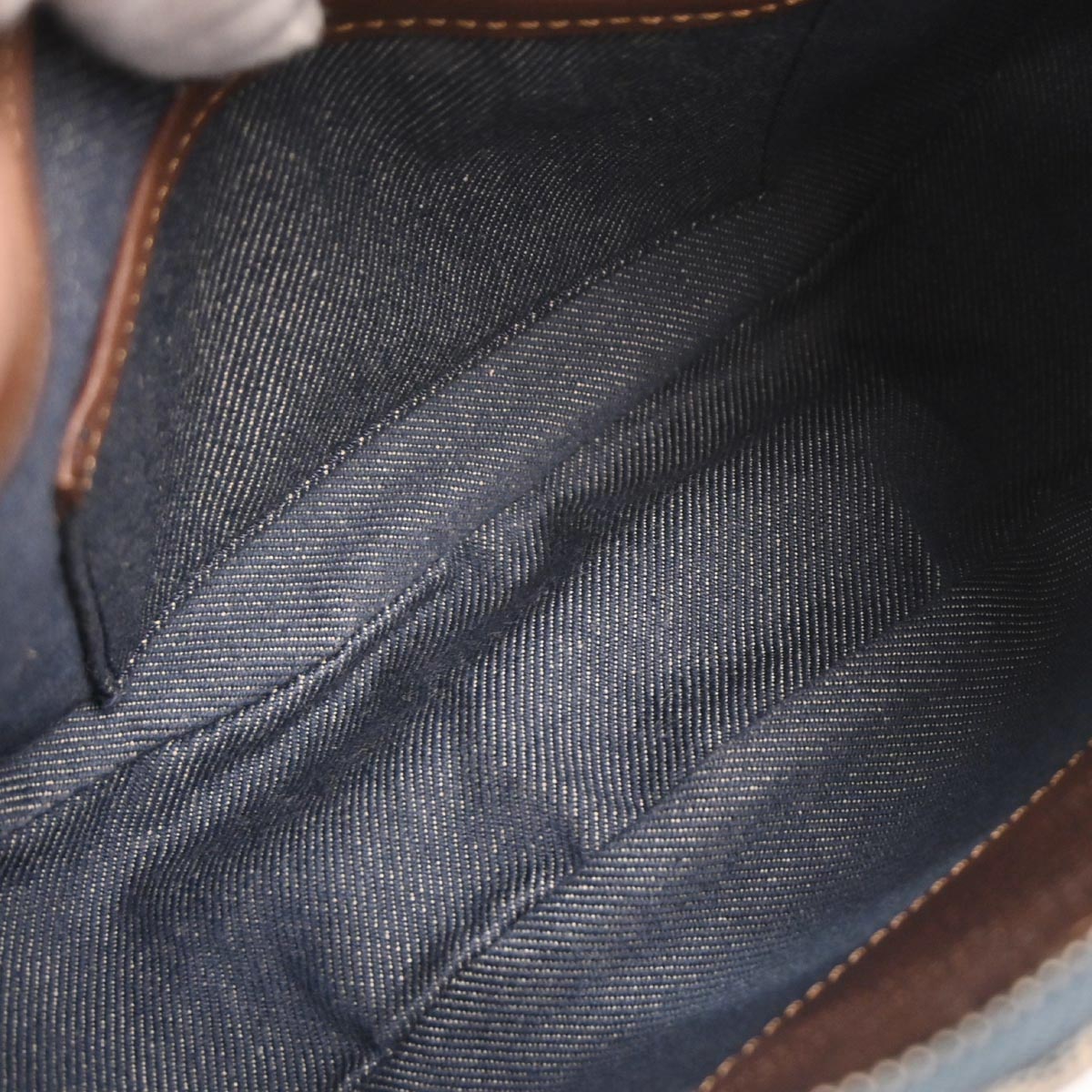 Celine Blue Denim Macadam Handbag