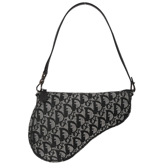 Christian Dior Black Trotter Saddle Handbag