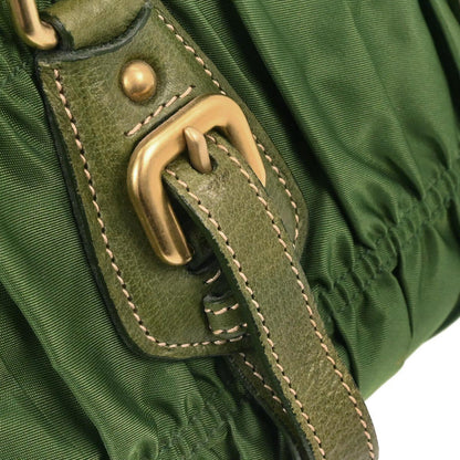 Prada Green Nylon 2way Shoulder Handbag